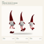 J24295B Christmas gnome figure collection on white background