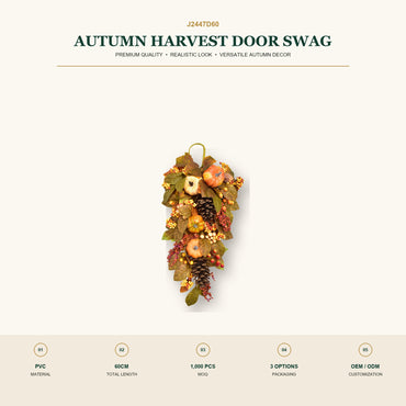 J2447D60 image 2 - Autumn Harvest Door Swag