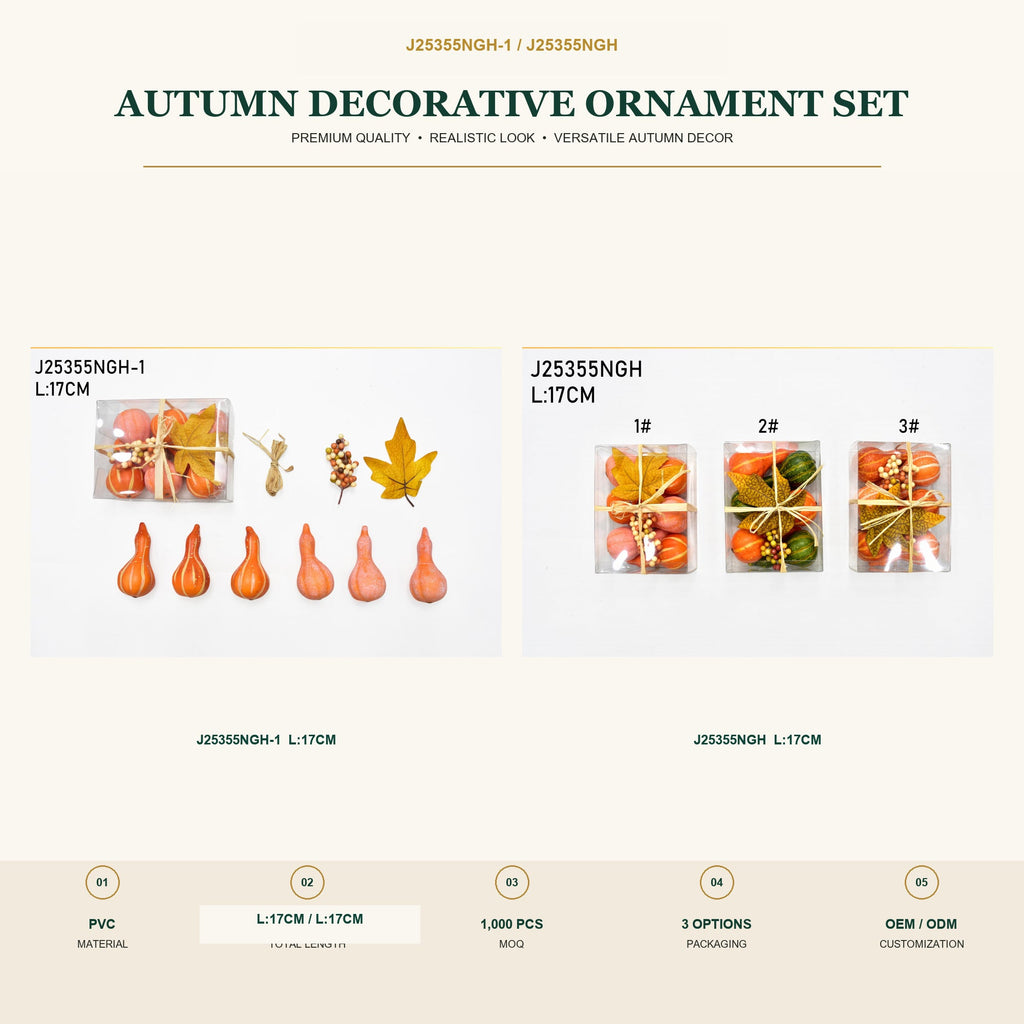 J25355NGH-1 image 2 - Autumn Decorative Ornament Set