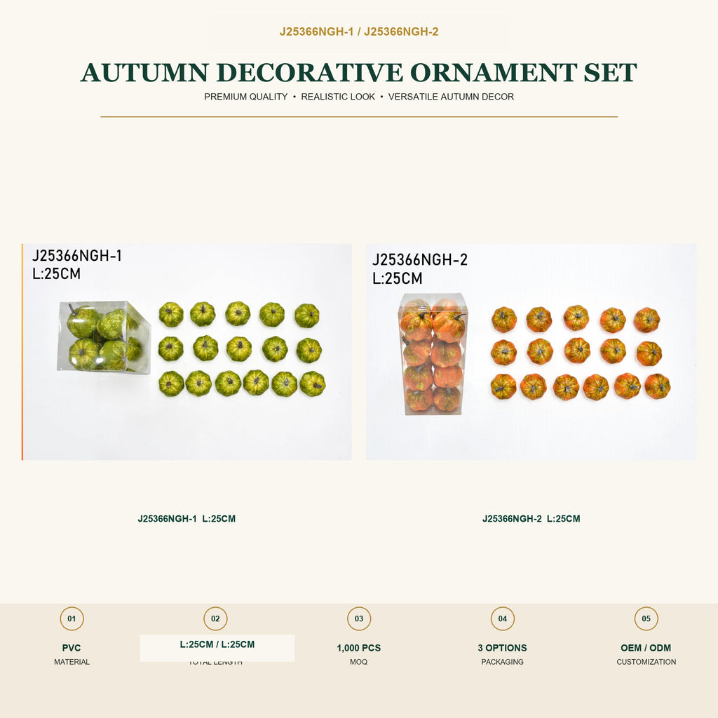 J25366NGH-1 image 2 - Autumn Decorative Ornament Set