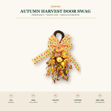 J25387D55 image 2 - Autumn Harvest Door Swag