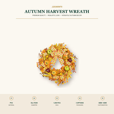 J25390W70 image 2 - Autumn Harvest Wreath