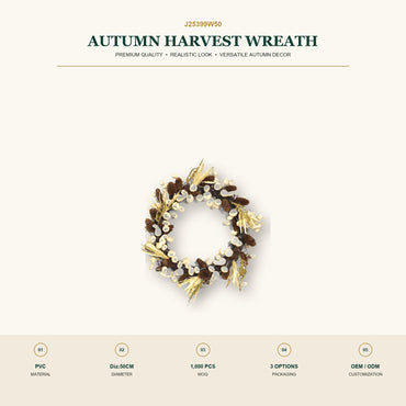 J25399W50 image 2 - Autumn Harvest Wreath