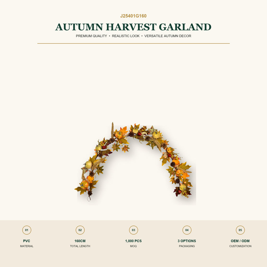 J25401G160 image 2 - Autumn Harvest Garland