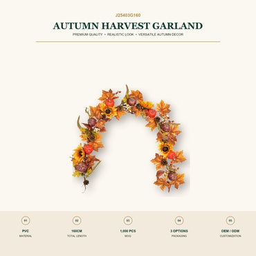 J25403G160 image 2 - Autumn Harvest Garland