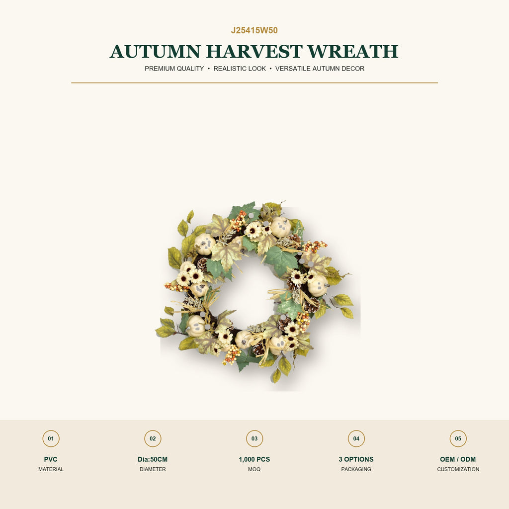 J25415W50 image 2 - Autumn Harvest Wreath