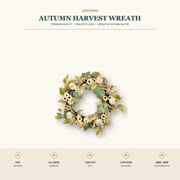J25415W50 image 2 - Autumn Harvest Wreath