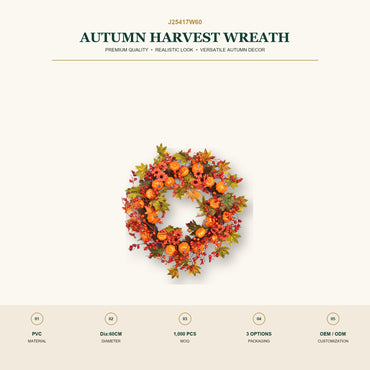 J25417W60 image 2 - Autumn Harvest Wreath