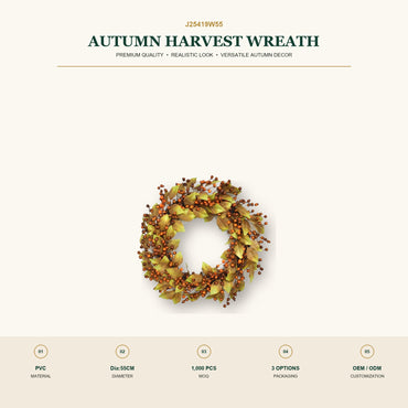 J25419W55 image 2 - Autumn Harvest Wreath