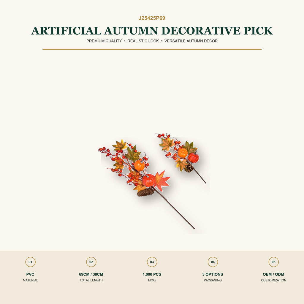 J25425P69 image 2 - Artificial Autumn Decorative Pick
