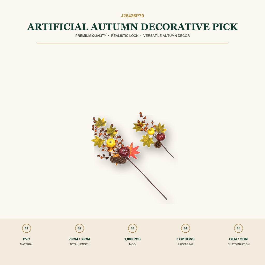 J25426P70 image 2 - Artificial Autumn Decorative Pick