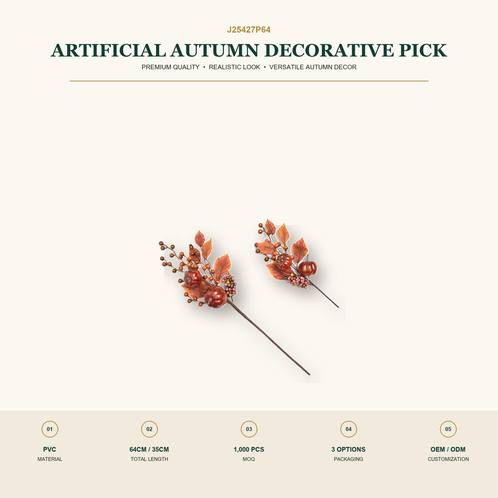 J25427P64 image 2 - Artificial Autumn Decorative Pick