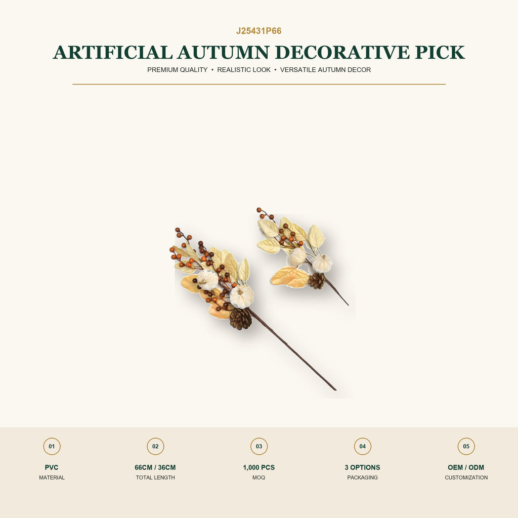 J25431P66 image 2 - Artificial Autumn Decorative Pick