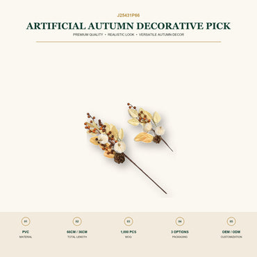 J25431P66 image 2 - Artificial Autumn Decorative Pick