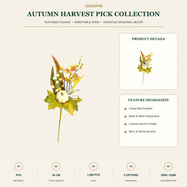 J25432P40 image 2 - Artificial Autumn Decorative Pick