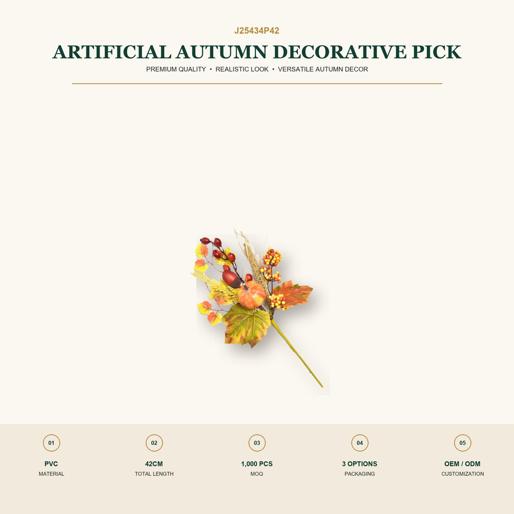J25434P42 image 2 - Artificial Autumn Decorative Pick