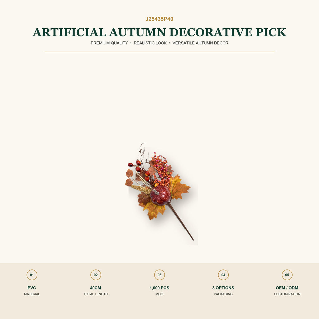 J25435P40 image 2 - Artificial Autumn Decorative Pick
