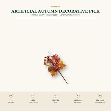 J25435P40 image 2 - Artificial Autumn Decorative Pick