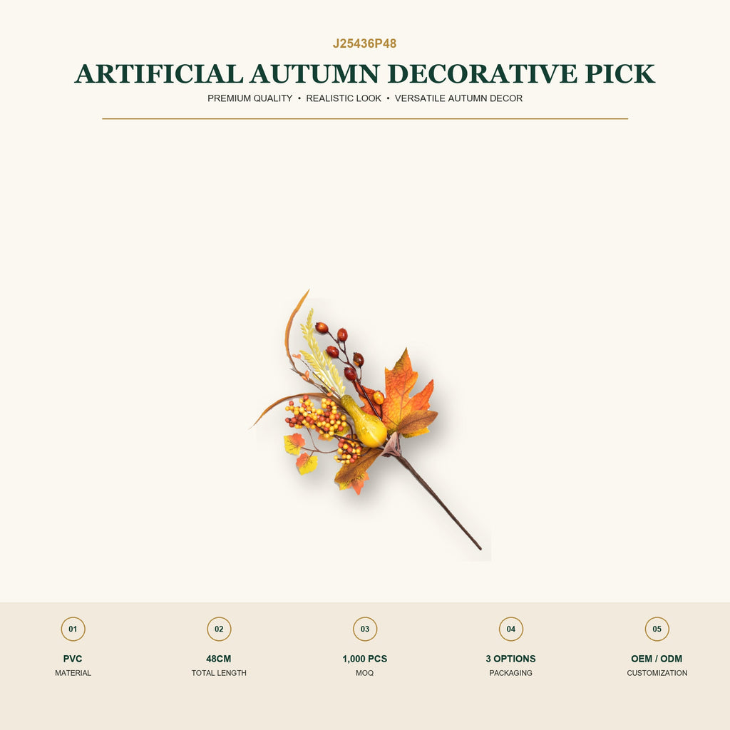 J25436P48 image 2 - Artificial Autumn Decorative Pick