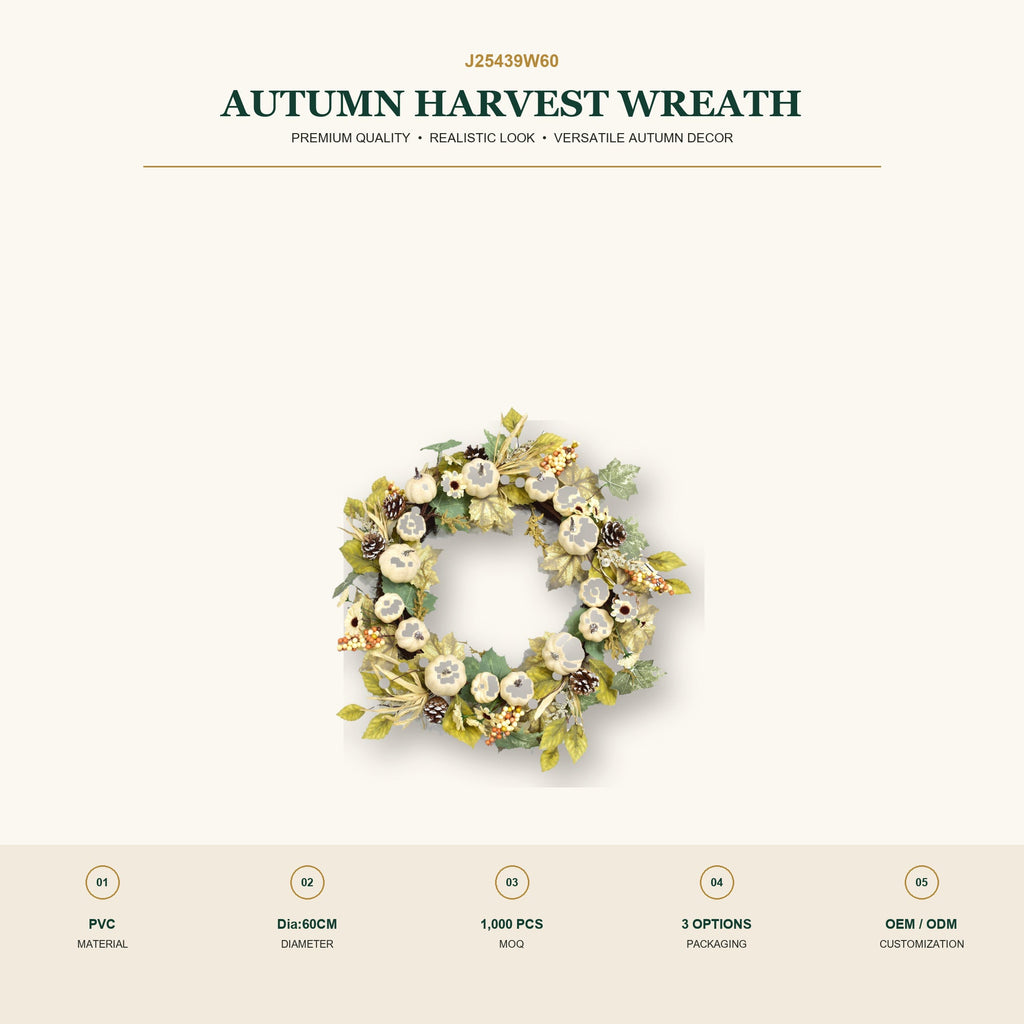 J25439W60 image 2 - Autumn Harvest Wreath