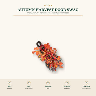 J25442D70 image 2 - Autumn Harvest Door Swag