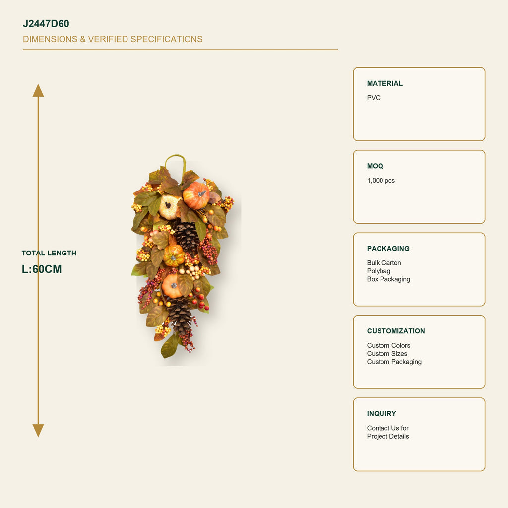 J2447D60 image 3 - Autumn Harvest Door Swag