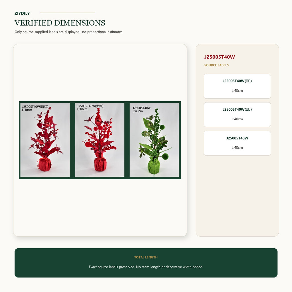 J25005T40W verified dimensions and specifications