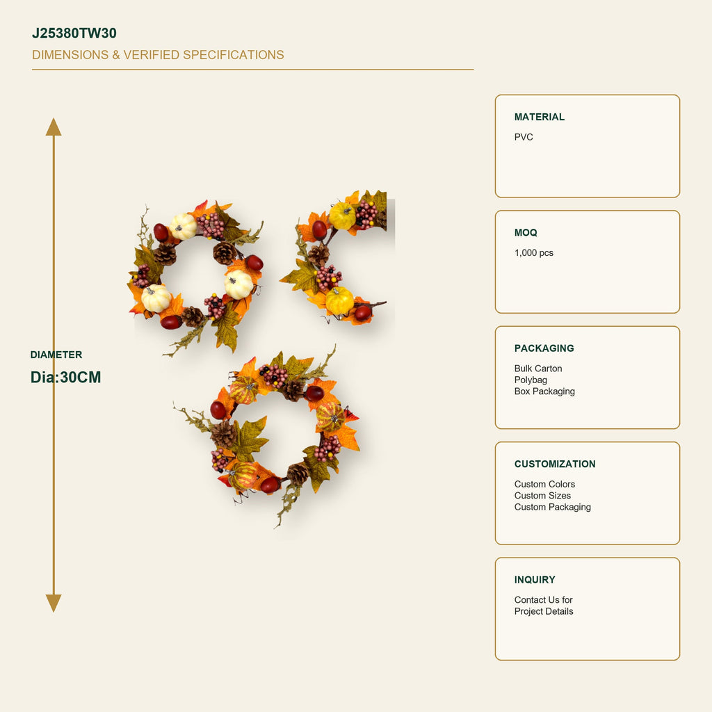 J25380TW30 image 3 - Autumn Wreath Collection