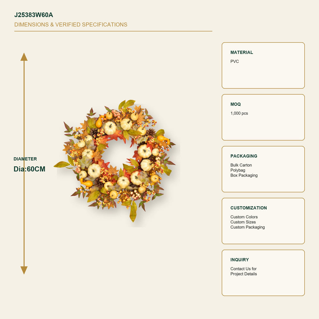 J25383W60A image 3 - Autumn Harvest Wreath