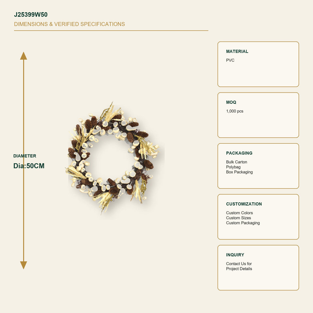 J25399W50 image 3 - Autumn Harvest Wreath