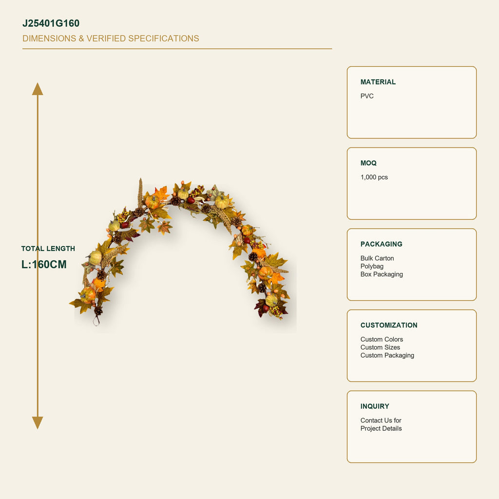 J25401G160 image 3 - Autumn Harvest Garland