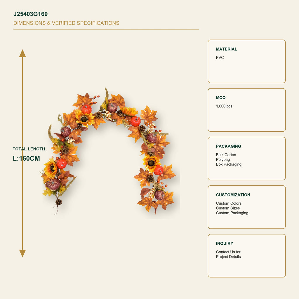 J25403G160 image 3 - Autumn Harvest Garland