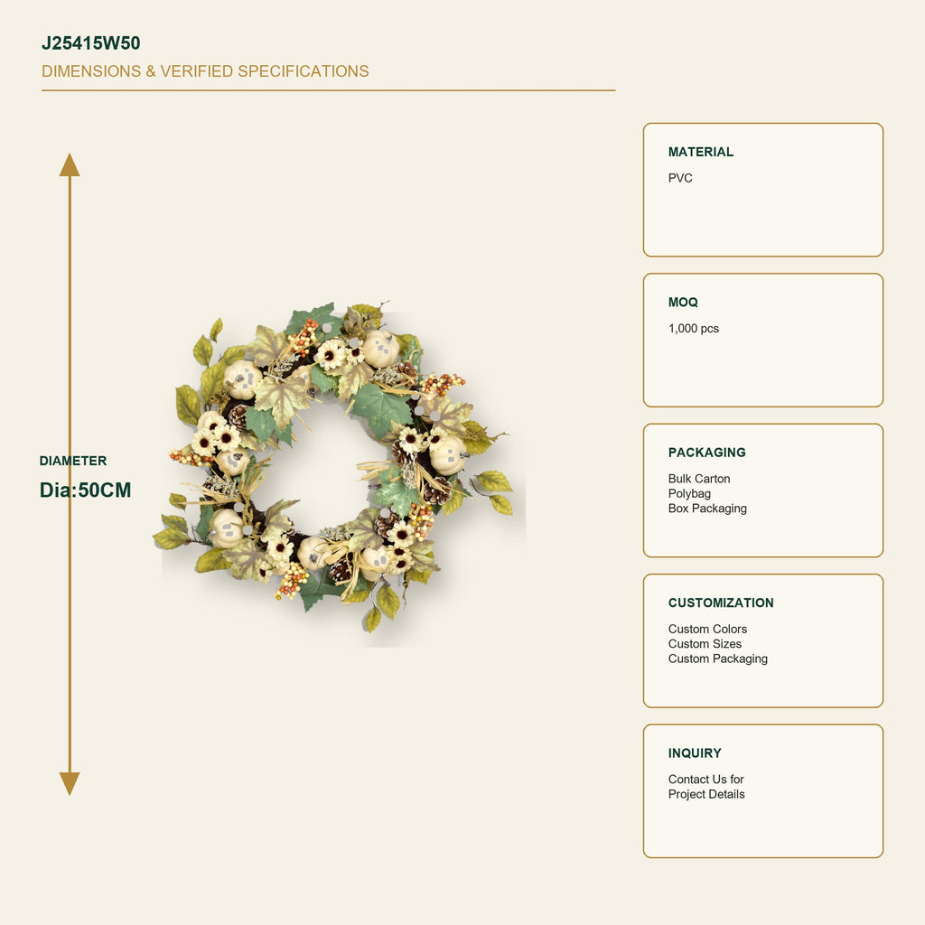 J25415W50 image 3 - Autumn Harvest Wreath