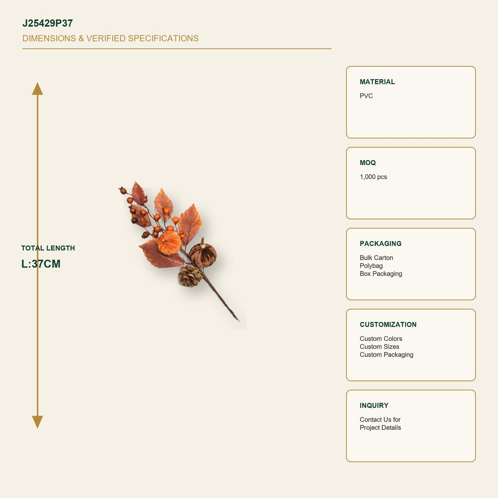 J25429P37 image 3 - Artificial Autumn Decorative Pick