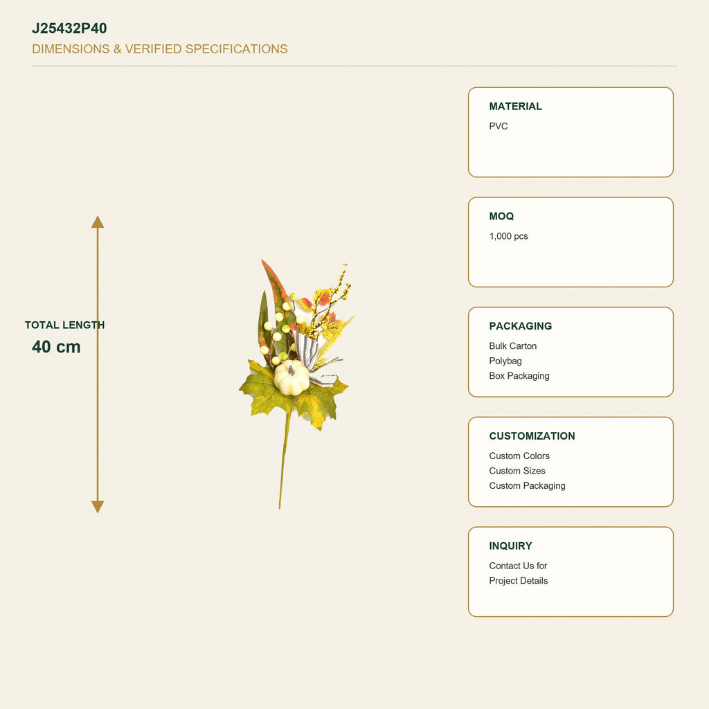 J25432P40 image 3 - Artificial Autumn Decorative Pick