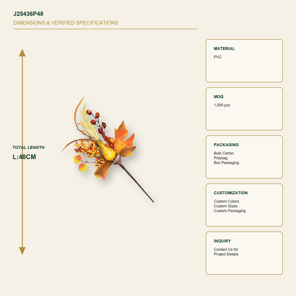 J25436P48 image 3 - Artificial Autumn Decorative Pick