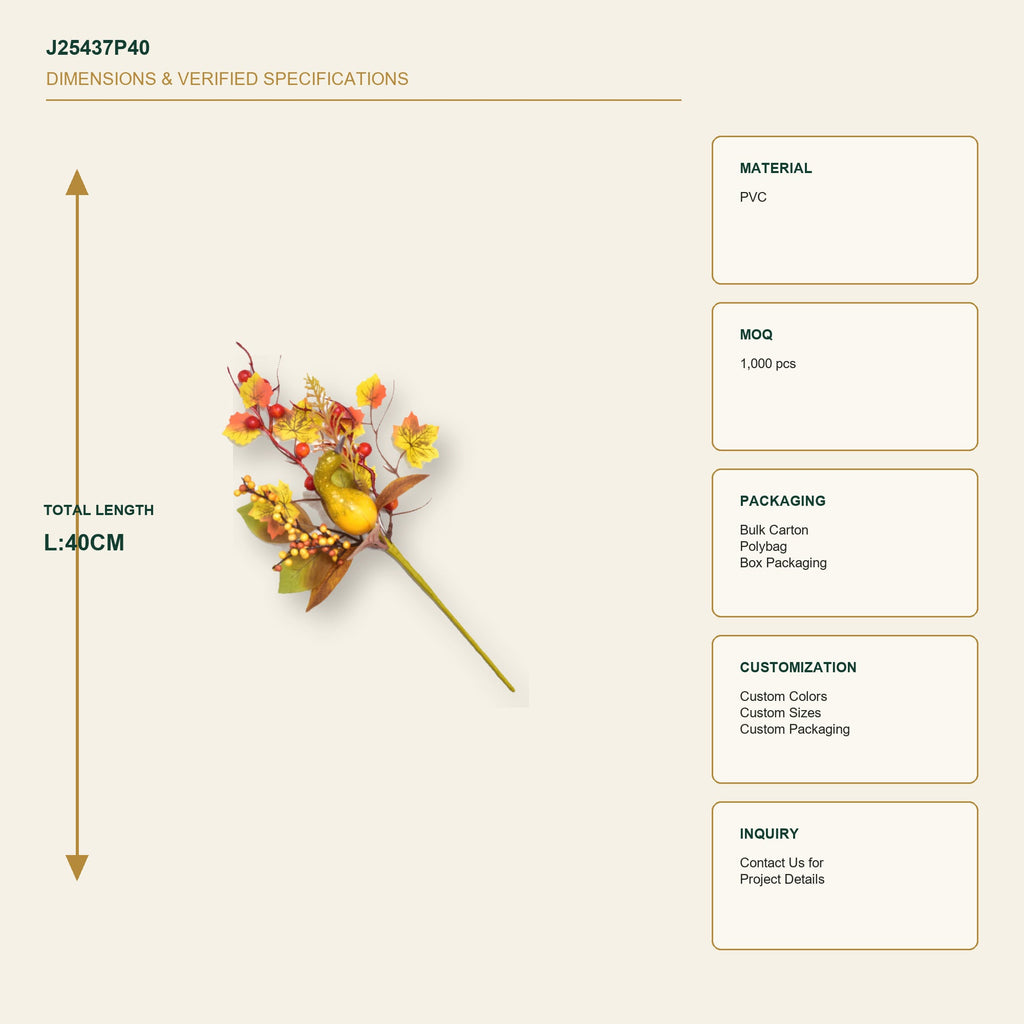 J25437P40 image 3 - Artificial Autumn Decorative Pick