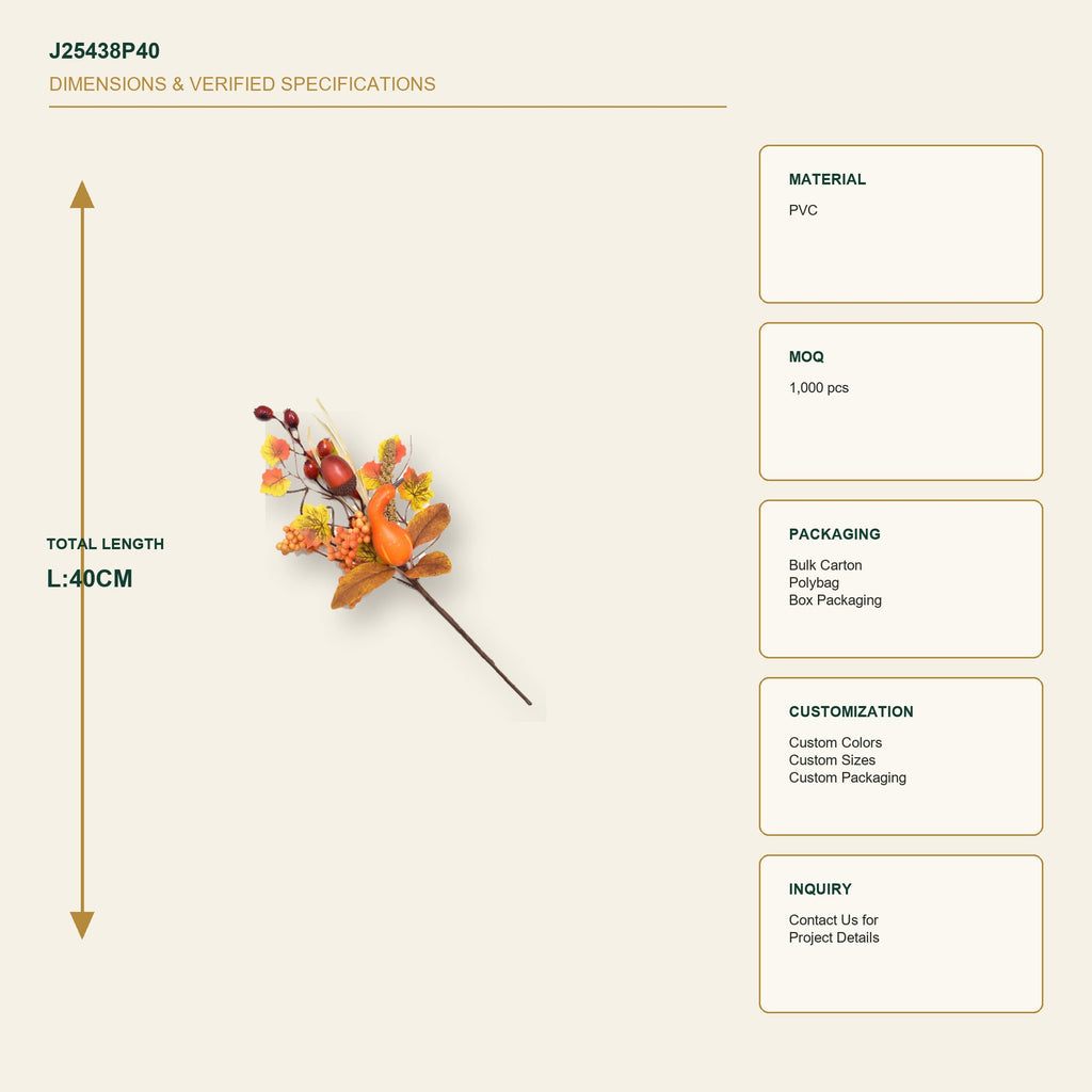 J25438P40 image 3 - Artificial Autumn Decorative Pick