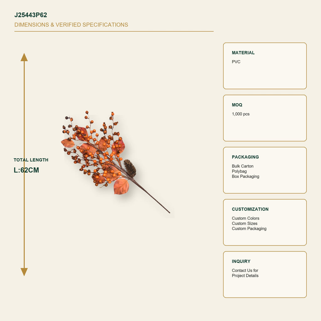 J25443P62 image 3 - Artificial Autumn Decorative Pick