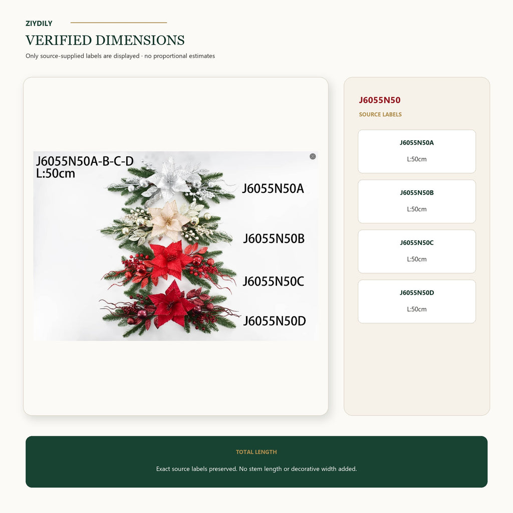 J6055N50 verified dimensions and specifications