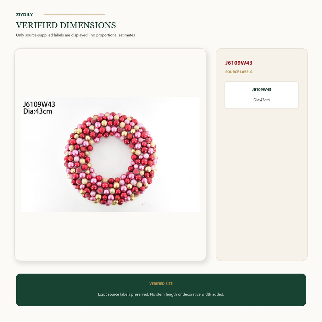 J6109W43 verified dimensions and specifications
