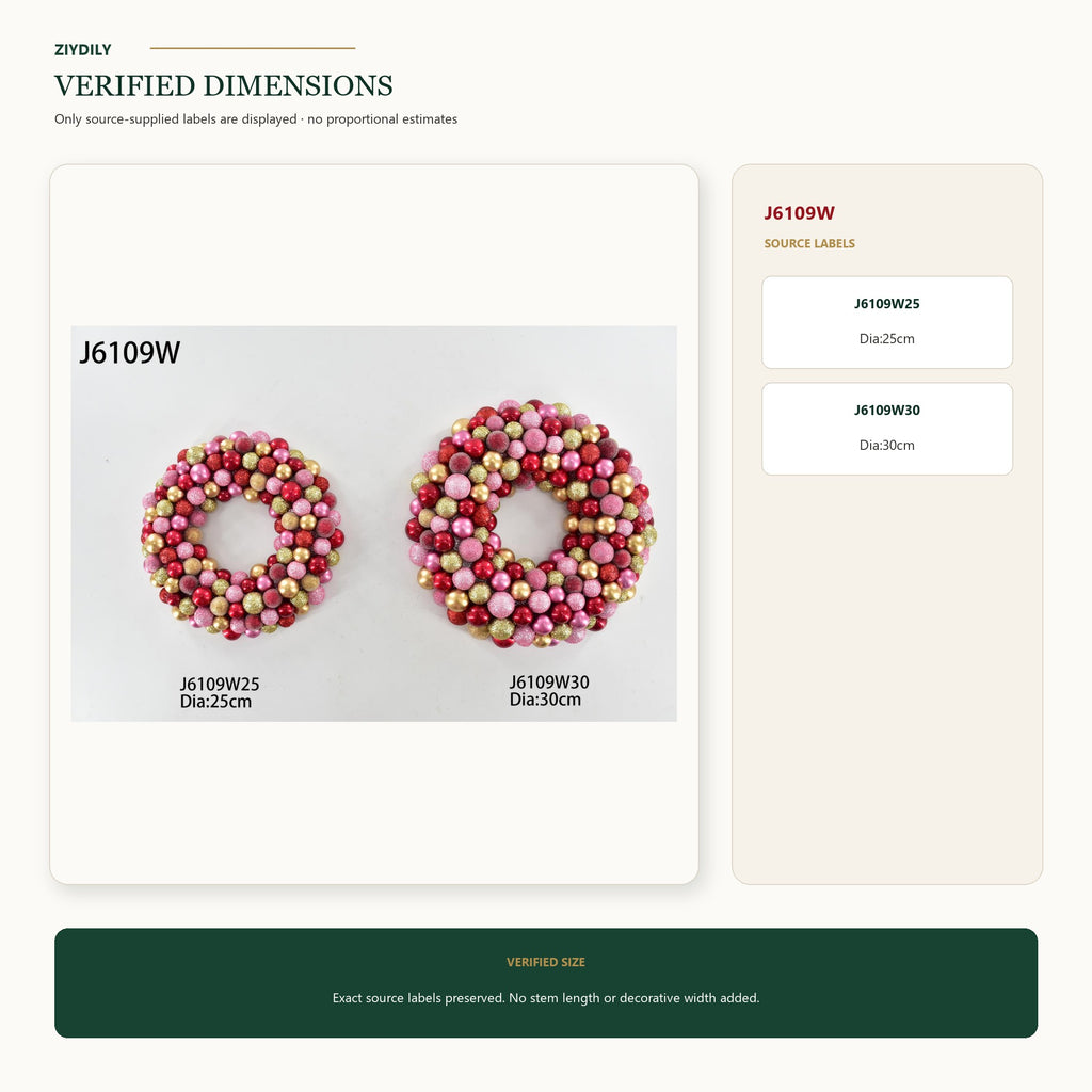 J6109W verified dimensions and specifications