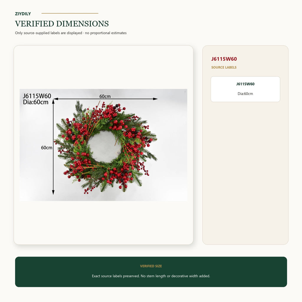 J6115W60 verified dimensions and specifications
