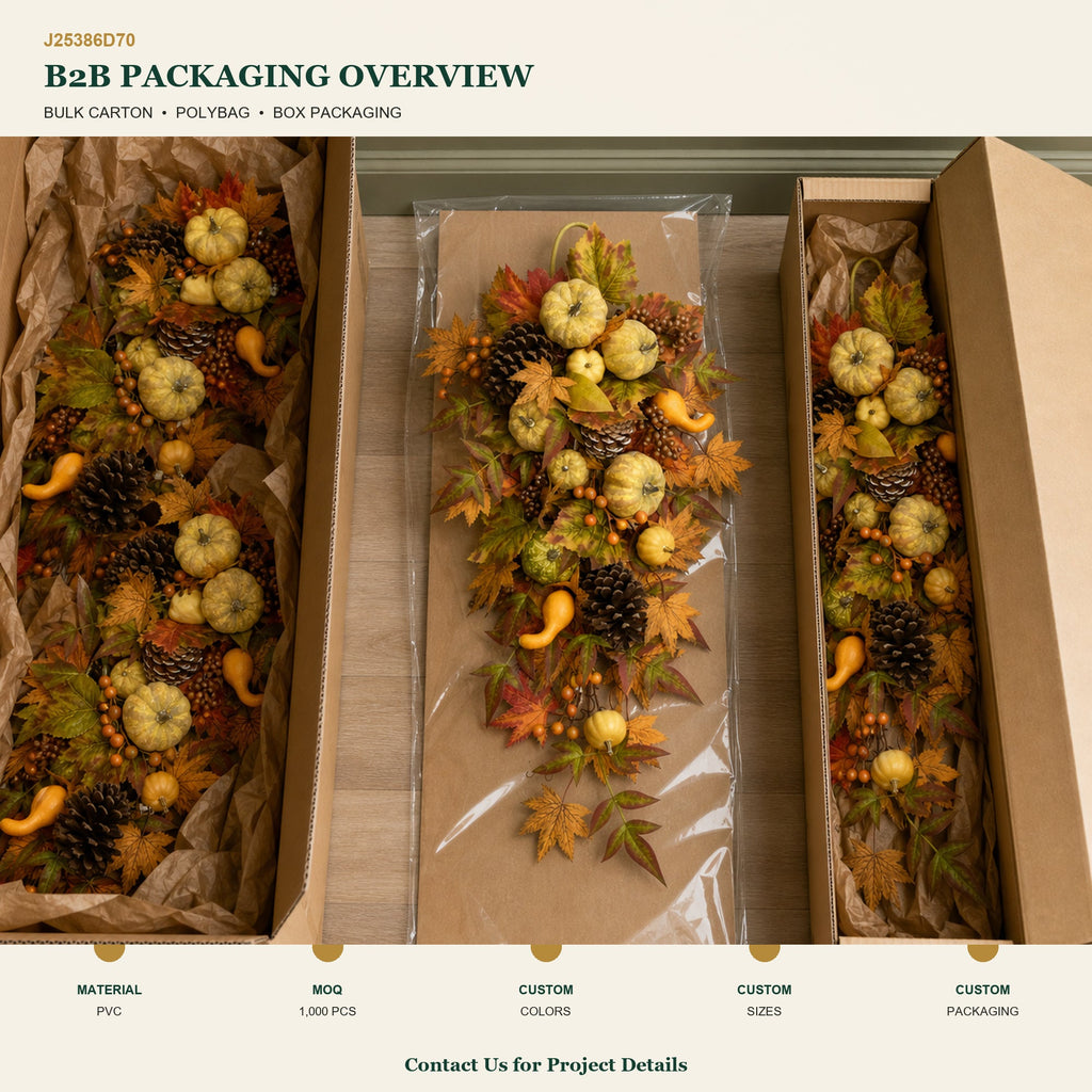 J25386D70 image 4 - Autumn Harvest Door Swag