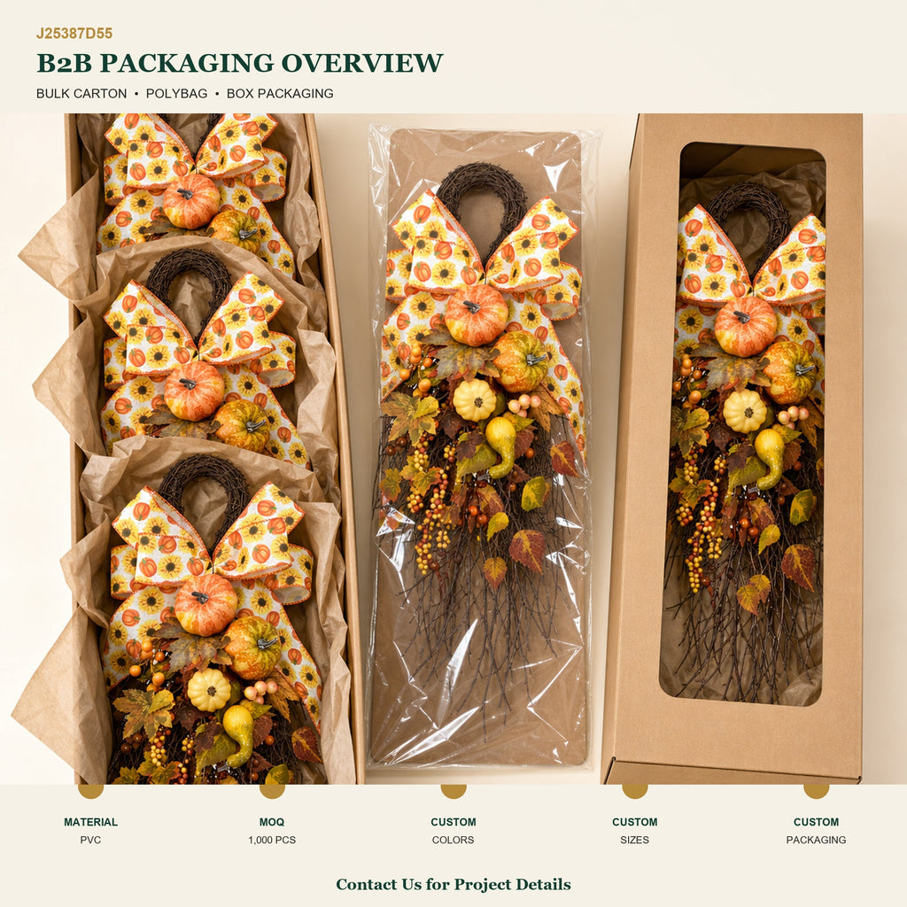 J25387D55 image 4 - Autumn Harvest Door Swag