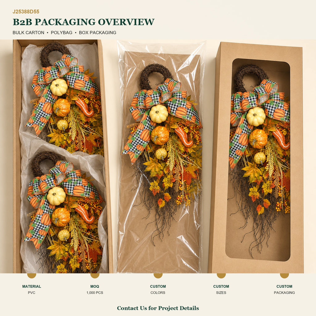 J25388D55 image 4 - Autumn Harvest Door Swag