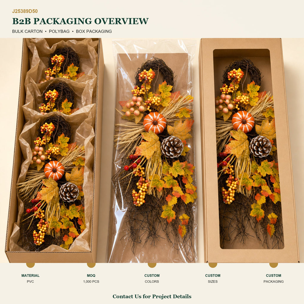 J25389D50 image 4 - Autumn Harvest Door Swag