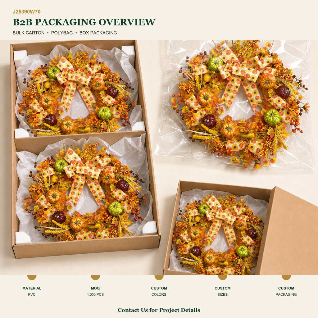 J25390W70 image 4 - Autumn Harvest Wreath