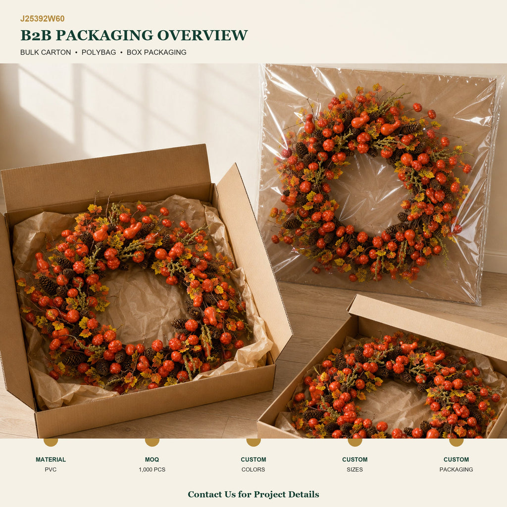 J25392W60 image 4 - Autumn Harvest Wreath