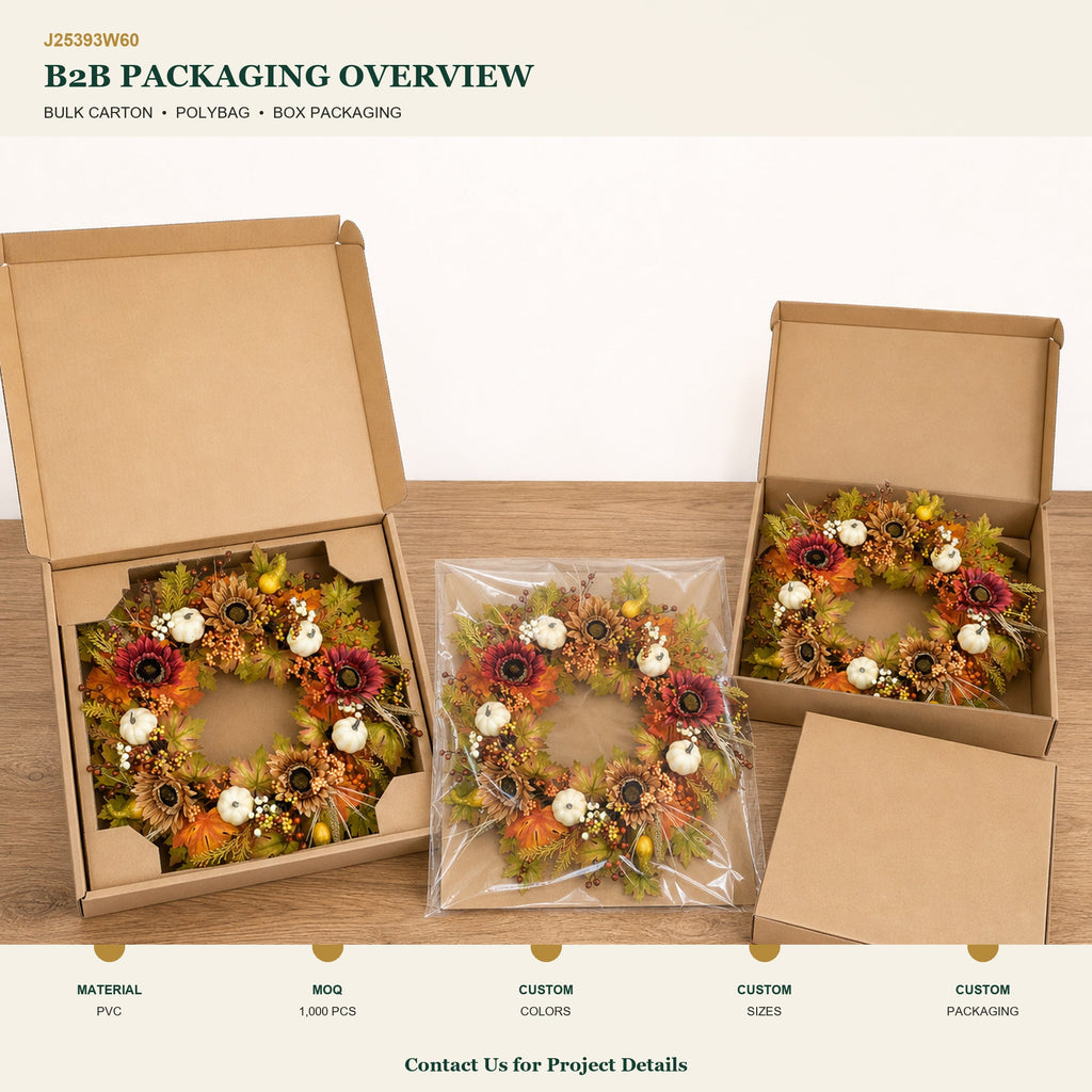 J25393W60 image 4 - Autumn Harvest Wreath